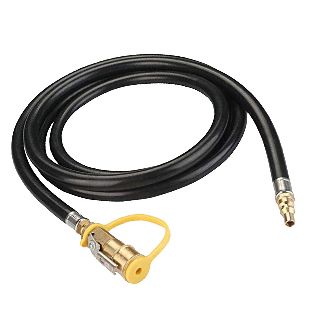 12Ft RV Propane Quick Connect Hose Low Pressure with 1/4&#39; quick connect female socket and 1/4&#39; full flow male plug