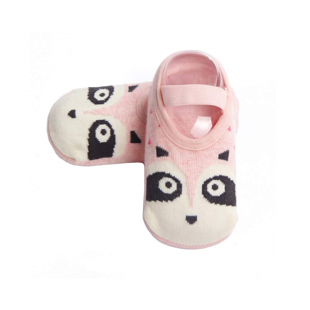 Chaussettes de sol tricotées pour enfants de 0 à 4 ans, nouvelles chaussettes chaudes en caoutchouc pour bébés, chaussures de dessin animé, antidérapantes