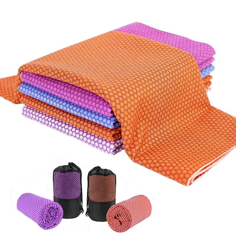 Manta de Yoga plegable antideslizante transpirable, toalla deportiva para Fitness, ejercicio, Pilates y Yoga, 183x63cm, 1 unidad