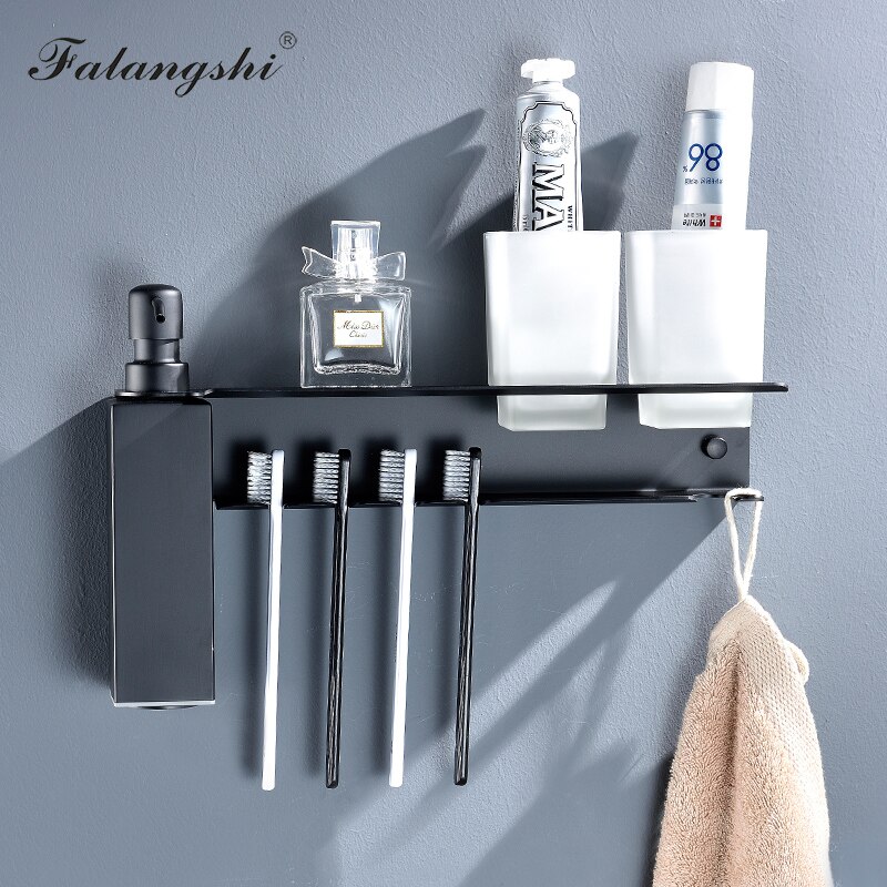 Liquid Soap Dispenser 304 Stainless Steel Multifunction Bathroom Accessories Phone Storage Paper Holder WB8601