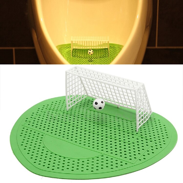 Goal Urinal Football Shooting Mat Urinal Male Toilet Deodorant Bathroom Aromatic Clean Pad Leather Men's Urinal Tool B3C3