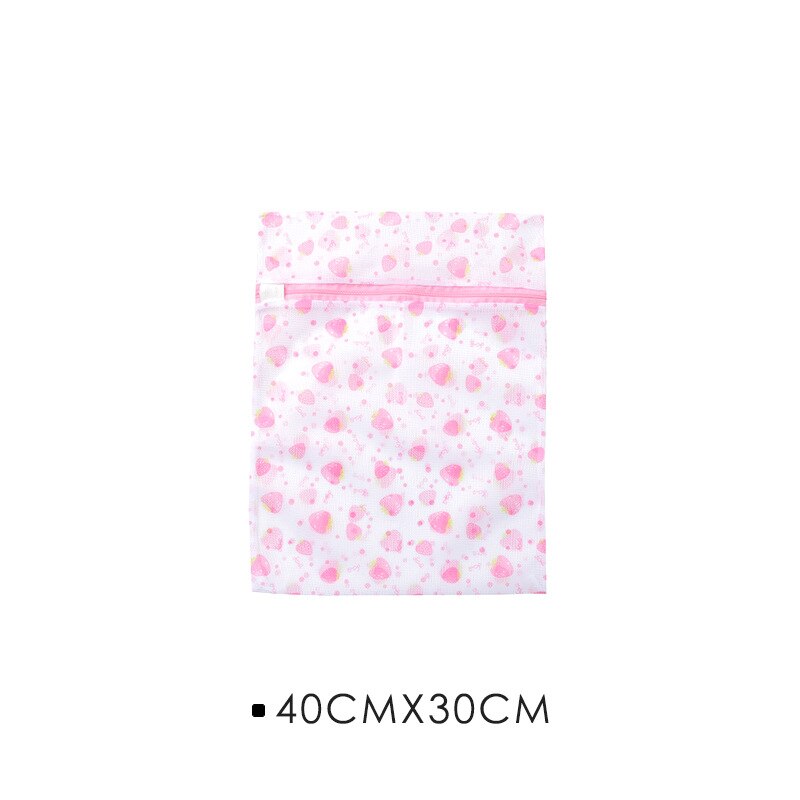 Nylon mesh vasketøjsposer med lynlås tøj vaskekuffert rejse opbevaring pose tøj undertøj vasketøj taske til vaskemaskine: 30 x 40cm
