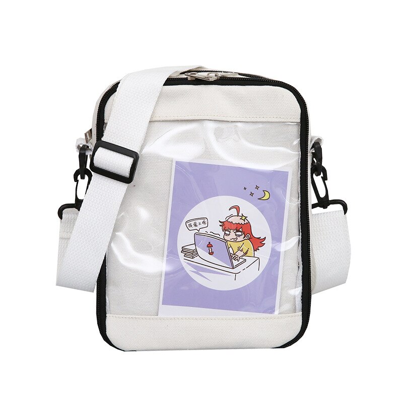 Women Handbags for Girls Shoulder Bags PVC Transparent Messenger Bags Students School Bookbag Crossbody Bags