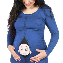 Morsom trykt barsel t-shirt gravid tøj kvinder barsel kortærmet tegneserie t-shirt graviditet sommer ropa embarazada