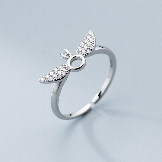 Inzatt Real 925 Sterling Zilver Zirkoon Bee 18K Gold Verstelbare Ring Voor Charmante Vrouwen Leuke Fijne Sieraden Minimalistische Accessoires: RY1241S