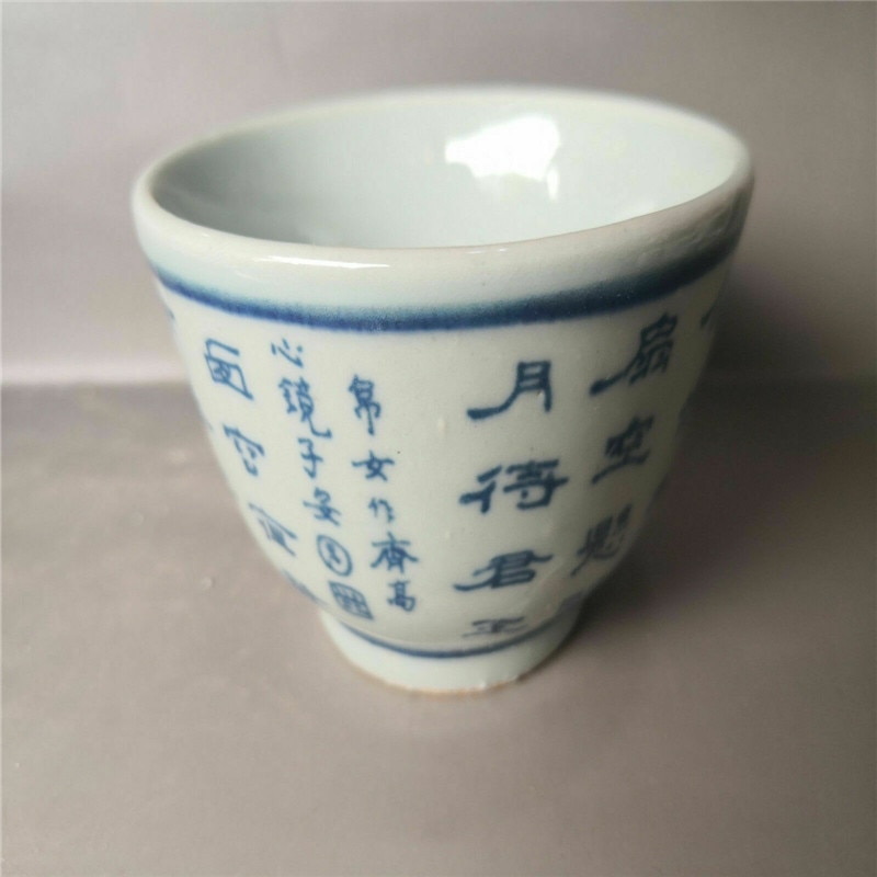 Chinees oud porselein blauw en wit porselein theekom