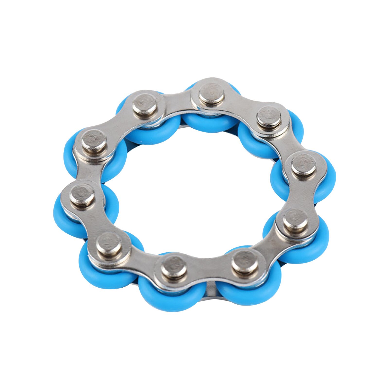 Cadena de bicicleta, alivio de estrés juguetes para el autismo alivio de tensión y ansiedad juguetes 10 bits de descompresión de juguete de cadena al aire libre accesorio #40: Light blue