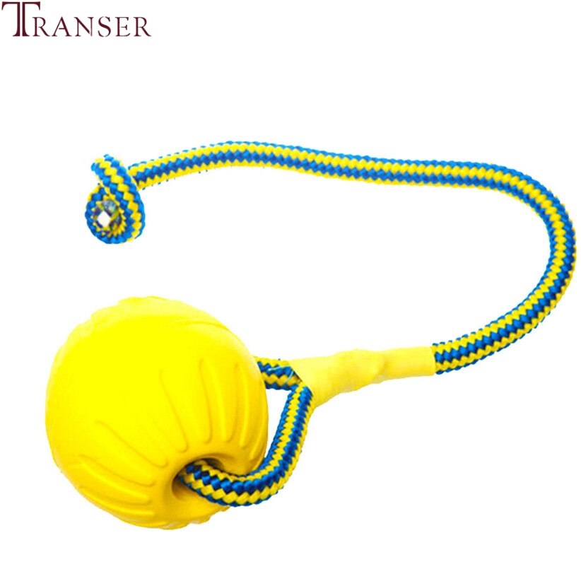 Transer Pet Supply Durable Dog Toy Outdoor Training Fetch Bite Chew Interactive Rope Ball Toy For Small Large Dog 80103