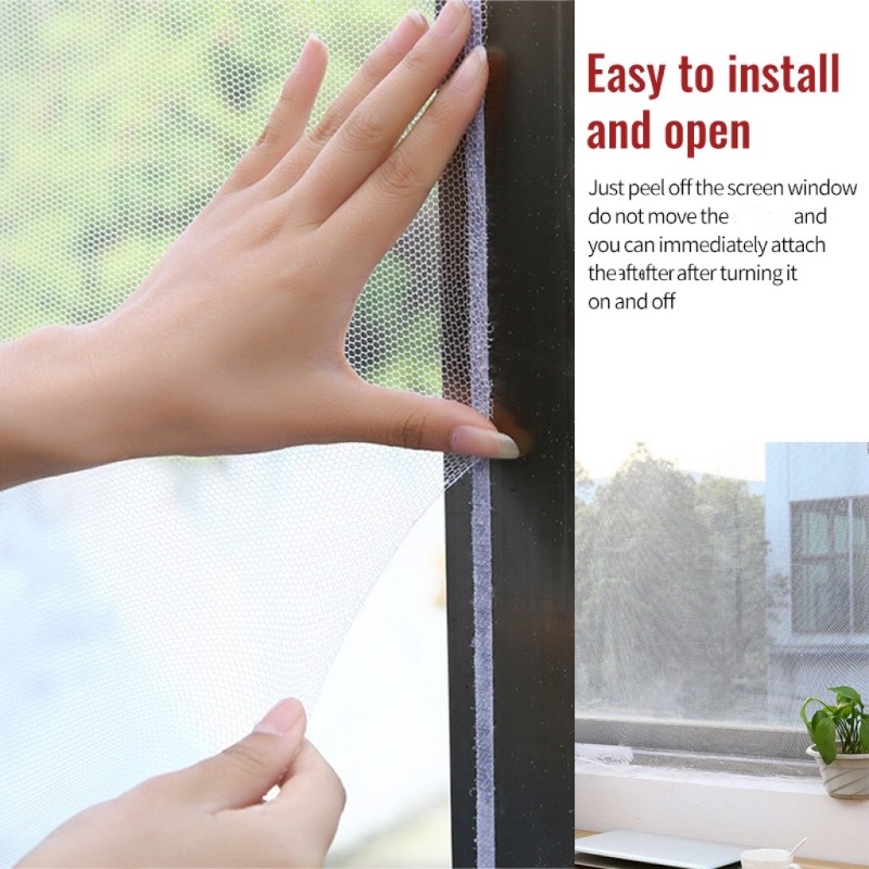 Moustiquaire auto-adhésive d'intérieur, bricolage, anti-insectes, rideaux, filet de fenêtre, Protection, maille, Textile de maison, lit, jardin