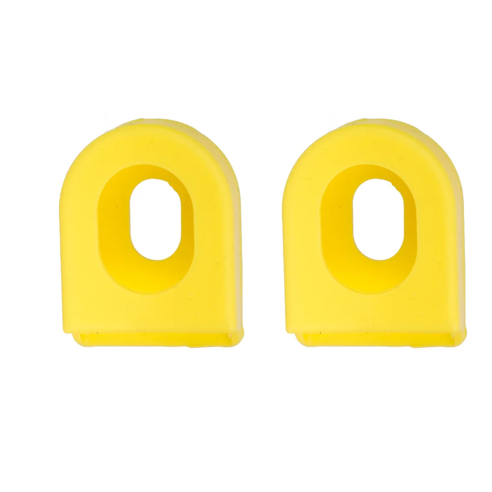 Protector de cubierta de bielas de varios colores, Protector de silicona para piñón de bicicleta de montaña, cubierta de manivela Shimano, accesorio para bicicleta, 2 uds.: YELLOW