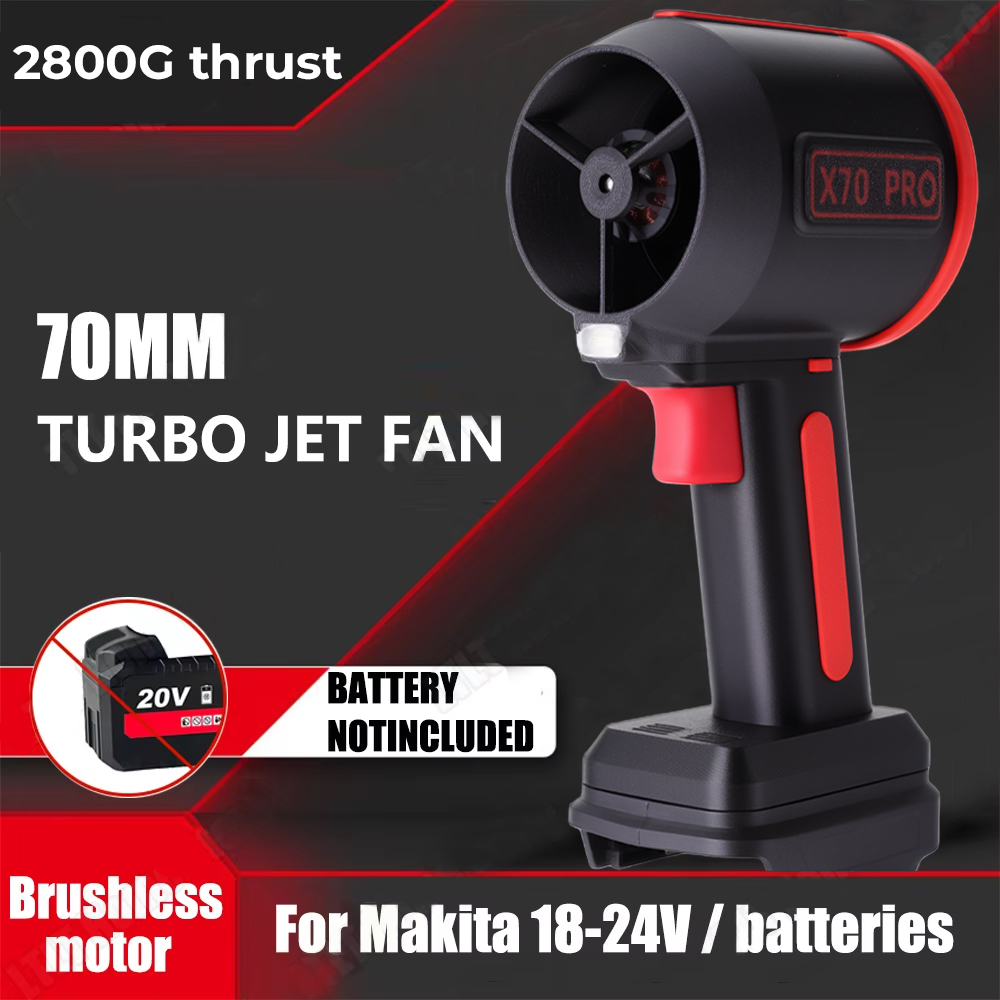 X70 pro mini turbojetvifter 1500w kraftige luftblåsere 70mm børsteløse motorer maks 2800g skyvekraft snøfresere for delwat/makita
