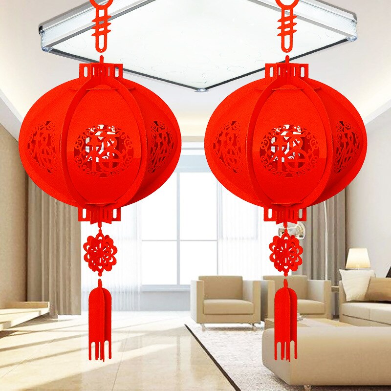 Non-woven rode paleislantaarn chinese jaardecoratie feestproducten non-woven rode lantaarn chinees jaar