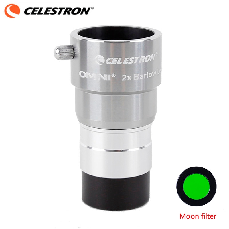 Celestron Omni 1.25 "2x Barlow Lens Door Vergroting Oculair Professionele Astronomische Telescoop Onderdelen Gratis Maan Filter