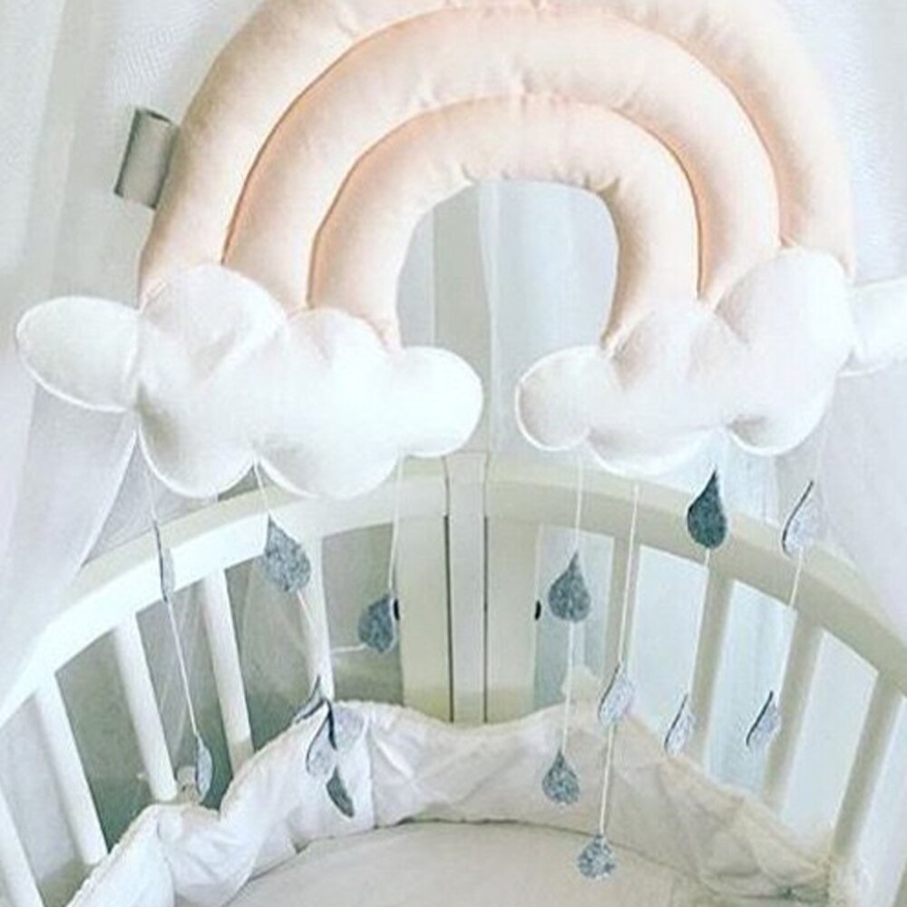 Recém-nascido nuvem raindrop brinquedos de parede cama do bebê tenda pingente berço pendurado quarto brinquedo ornamento infantil foto adereços