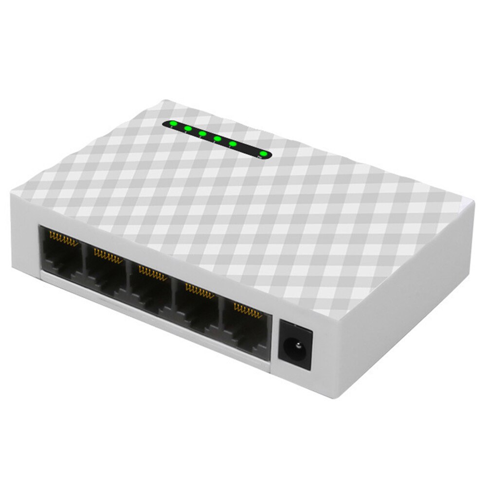 LAN Fast Desktop Switch 1000Mbps Ethernet HUB Shunt RJ45 Network Gigabit 5 Port for Office Caring Computer Supplies: EU