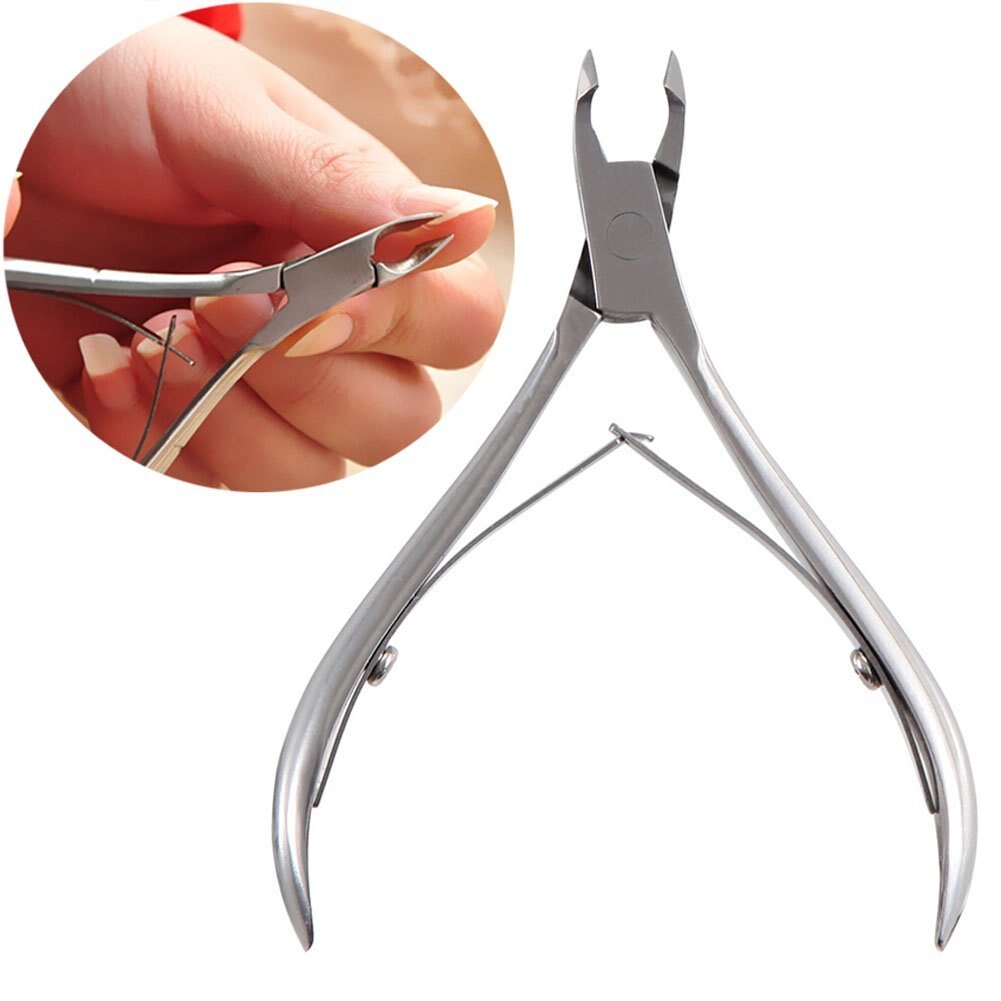 Tijeras para cutículas de uñas, cortaúñas, herramientas de manicura y pedicura, Tijera para piel muerta dorada/plateada/arcoíris