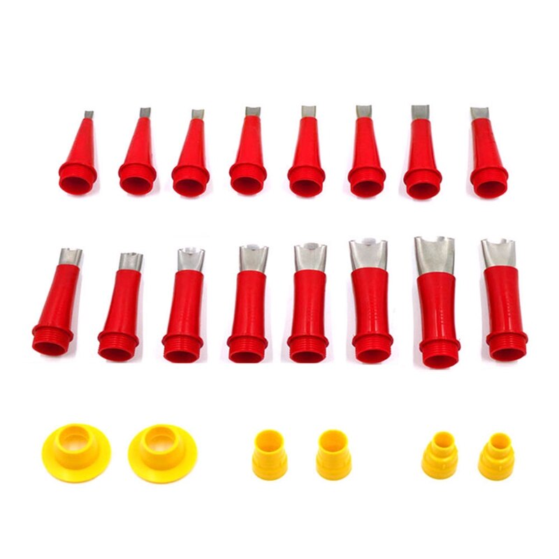 22 Pcs Stainless Steel Caulk Nozzle Applicator With Base Caulking Finisher Sealant Finishing Tool For Kitchen Bathroom