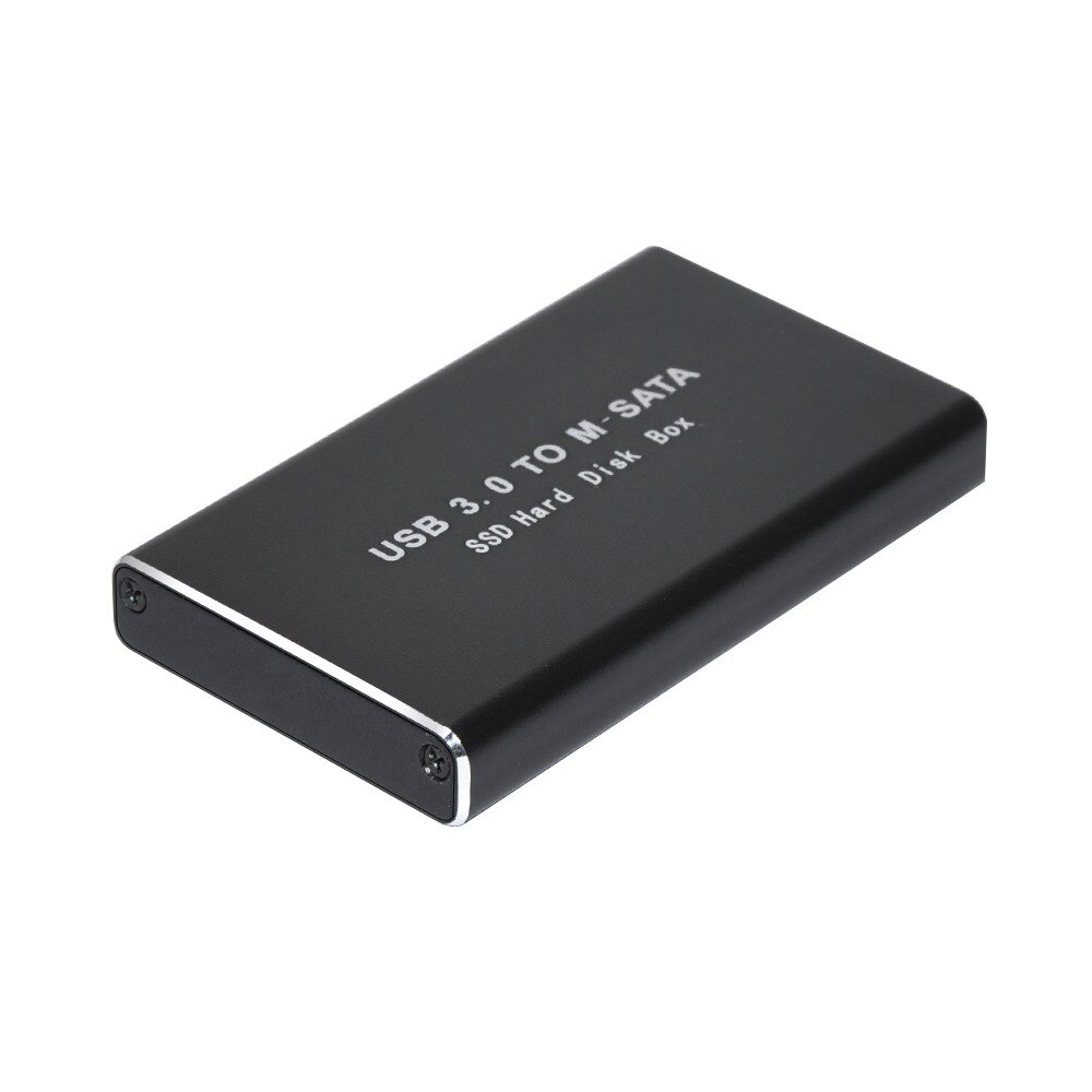 Mini SSD Hard Drive Case USB3.0 to mSATA Adapter Hard Drive Enclosure Aluminum Alloy External Hard Disk Case mSATA to USB3.0 Box