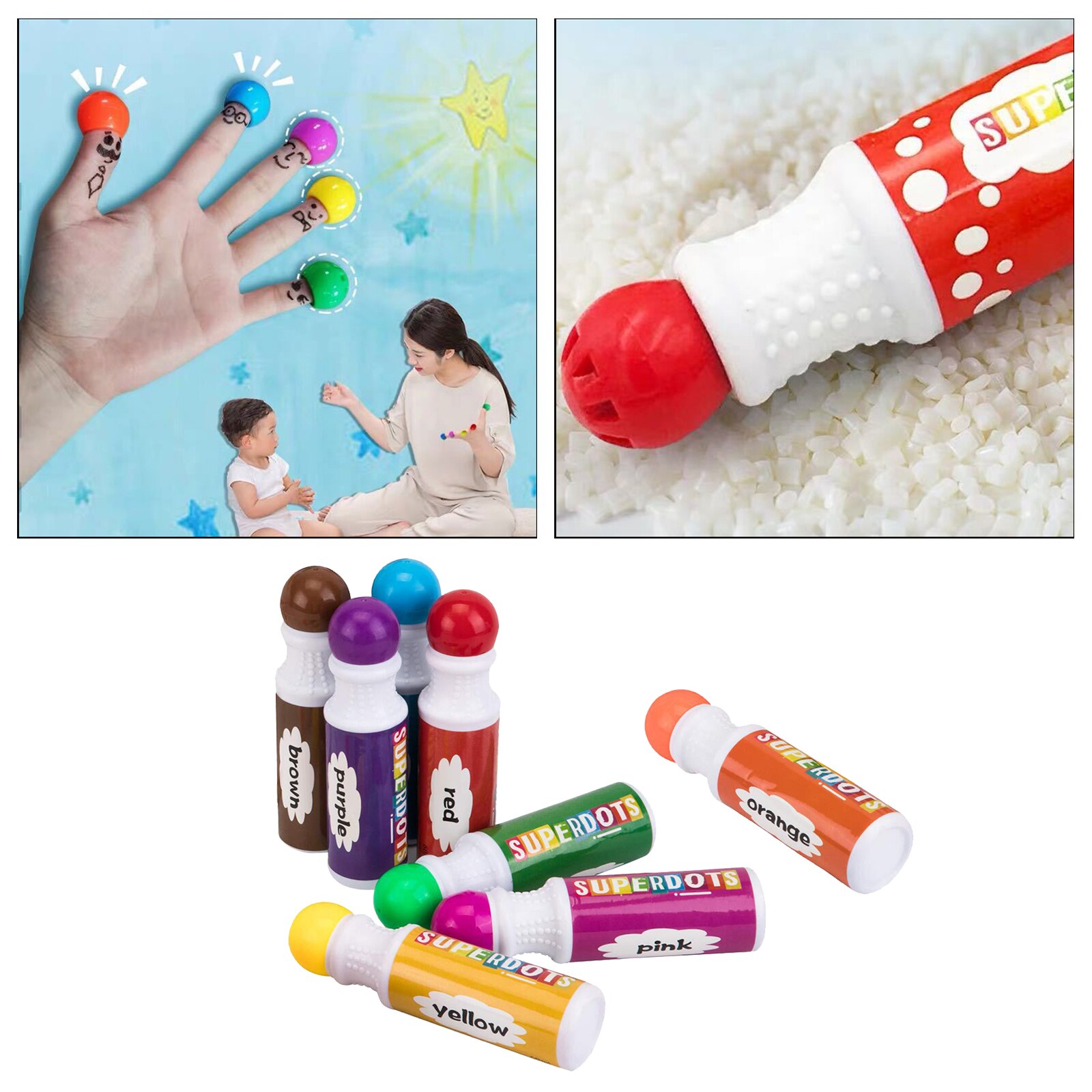 8 Kleuren Dot Markers Verf Dauber Bingo Dabbers Wasbaar Niet Giftig Waterbasis Dot Markers Voor Kids Schilderen art Craft Supplies