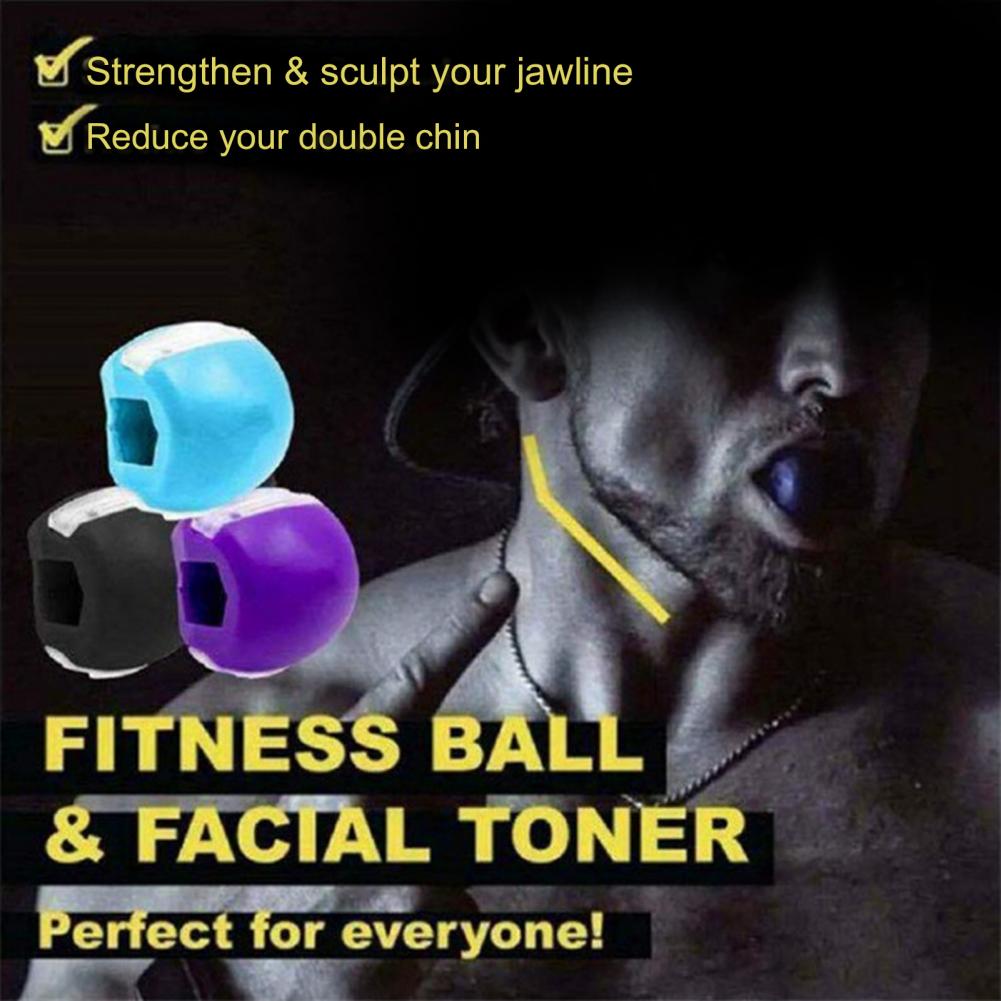Face Facial Bite Muscle Trainer Silicone Facial Chew Muscle Exerciser Fitness Ball Jawline Mandible Trainer Facial Enhance