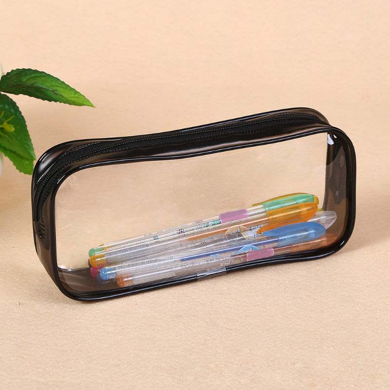 Portatile Cassa di Matita Del PVC di Viaggio Da Toilette Sacchetto di Grande Capacità di Cancelleria Sacchetto Della Matita