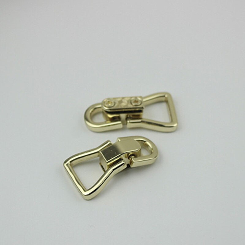 2PCS Bag Double Ear Ring Metal Bag Rivet Studs Button Luggage Bag Buckle Handbag Belt Hanger Leather Craft Hardware Accessories: Oro chiaro