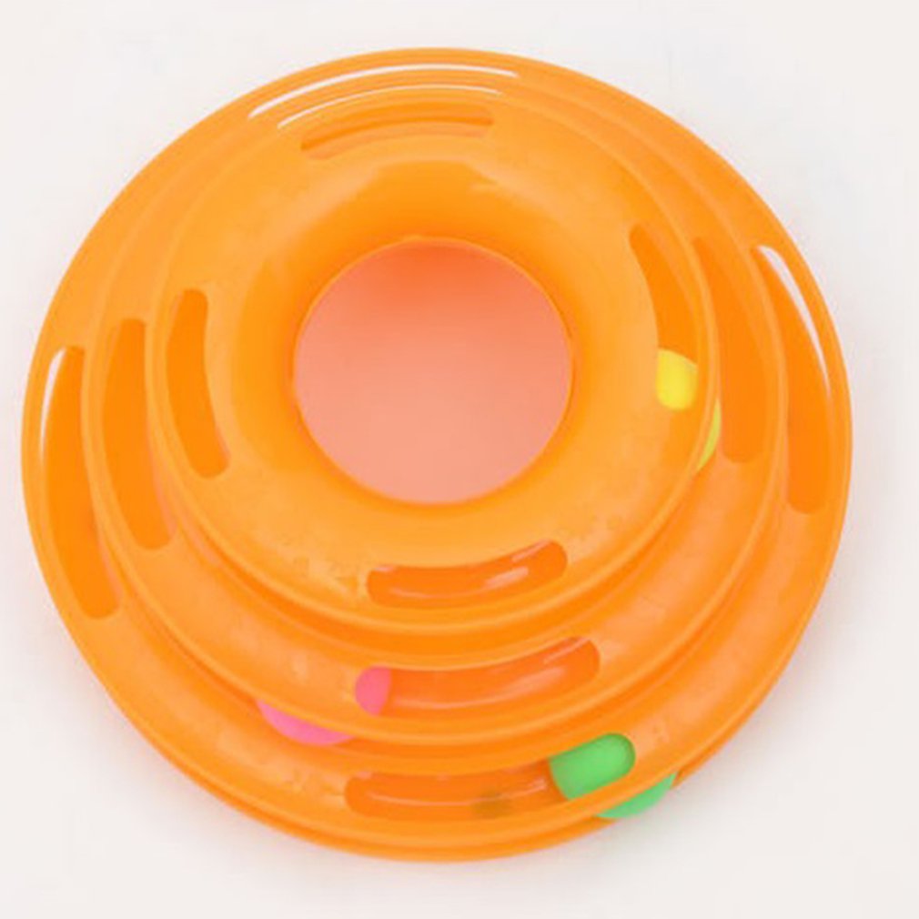 3 niveaux chat jouet drôle tour pistes disque chat pistes jouets formation Intelligence Amusement plaque chat balle jouets pour chats