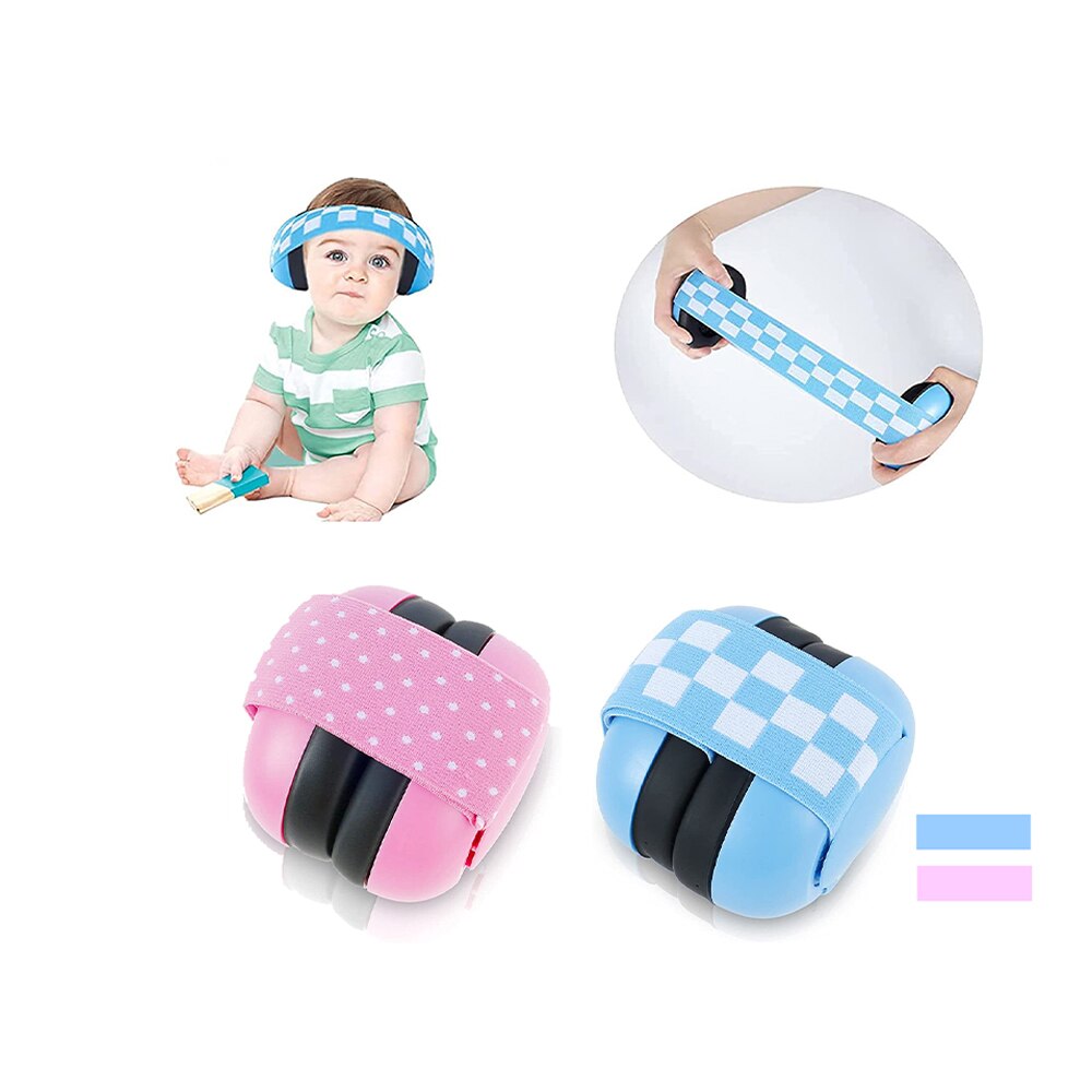Orejeras de protección para bebés, cómodas orejeras infantiles, previenen el daño auditivo y mejoran el sueño, diadema elástica ajustable