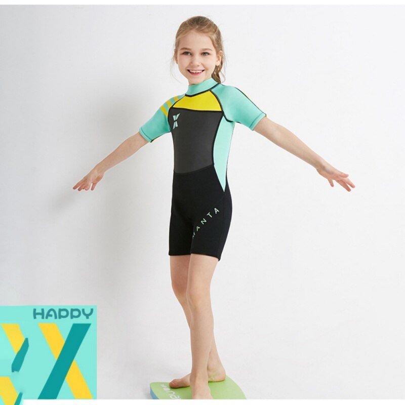 Kids Wetsuits Duiken Pakken voor Jongens Meisjes Kinderen Surfen Zwemmen Surfen Drifting Badpak Een Stuk Nat Pak Shorty Badpak