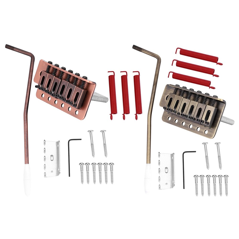 Guitar Bridge 6-String Electric Guitar Tremolo Bridge System for ST Guitar Copper Color Electic Guitar Bridge