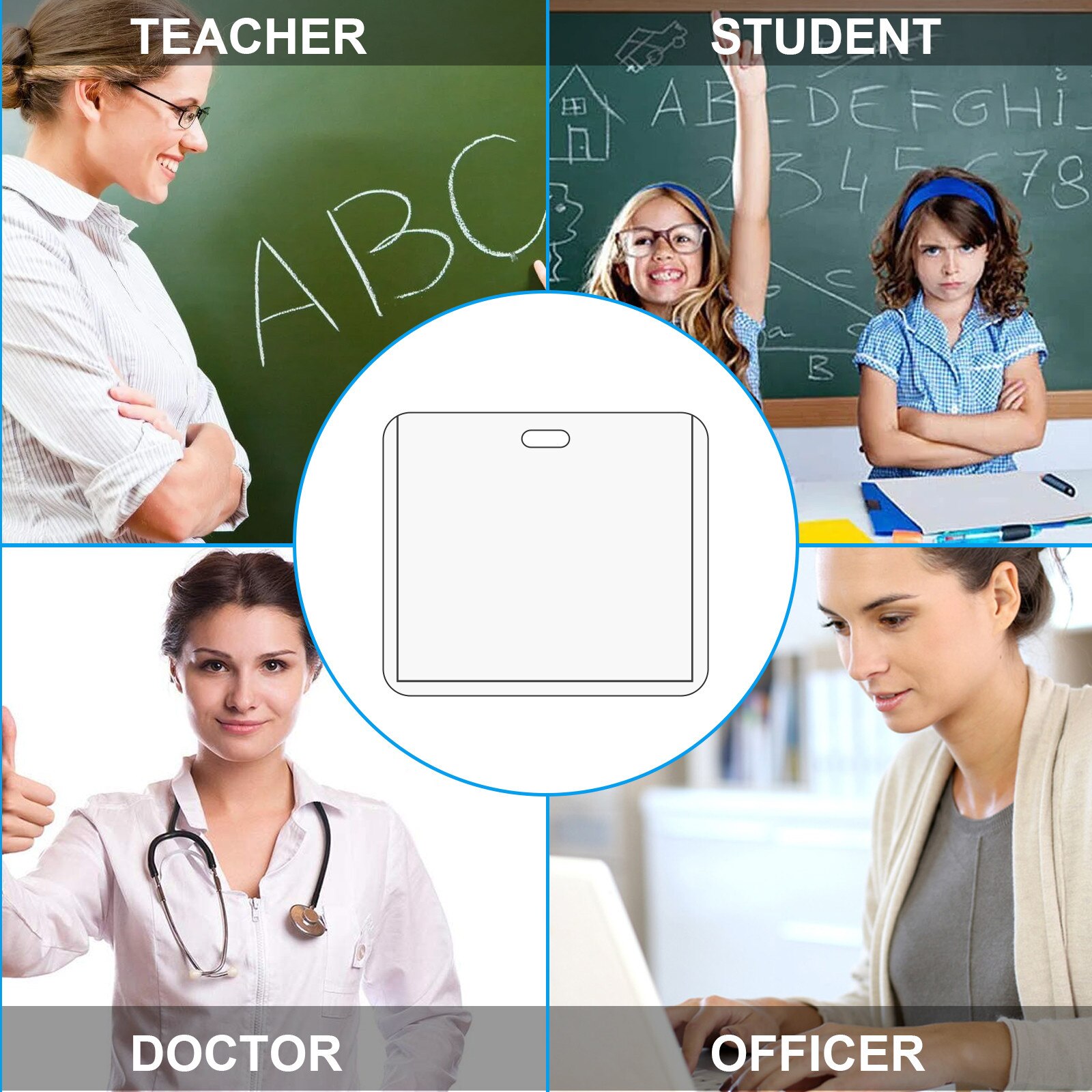 Funda para tarjeta de identificación, Protector de Pvc impermeable, carcasa para tarjetas de identificación, transparente