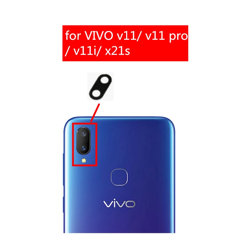 2Pcs Voor Vivo V11/V11 Pro/V11i/X21s Camera Glas Lens Back Achteruitrijcamera Glas Lens met Lijm Vervang Reparatie Onderdeel