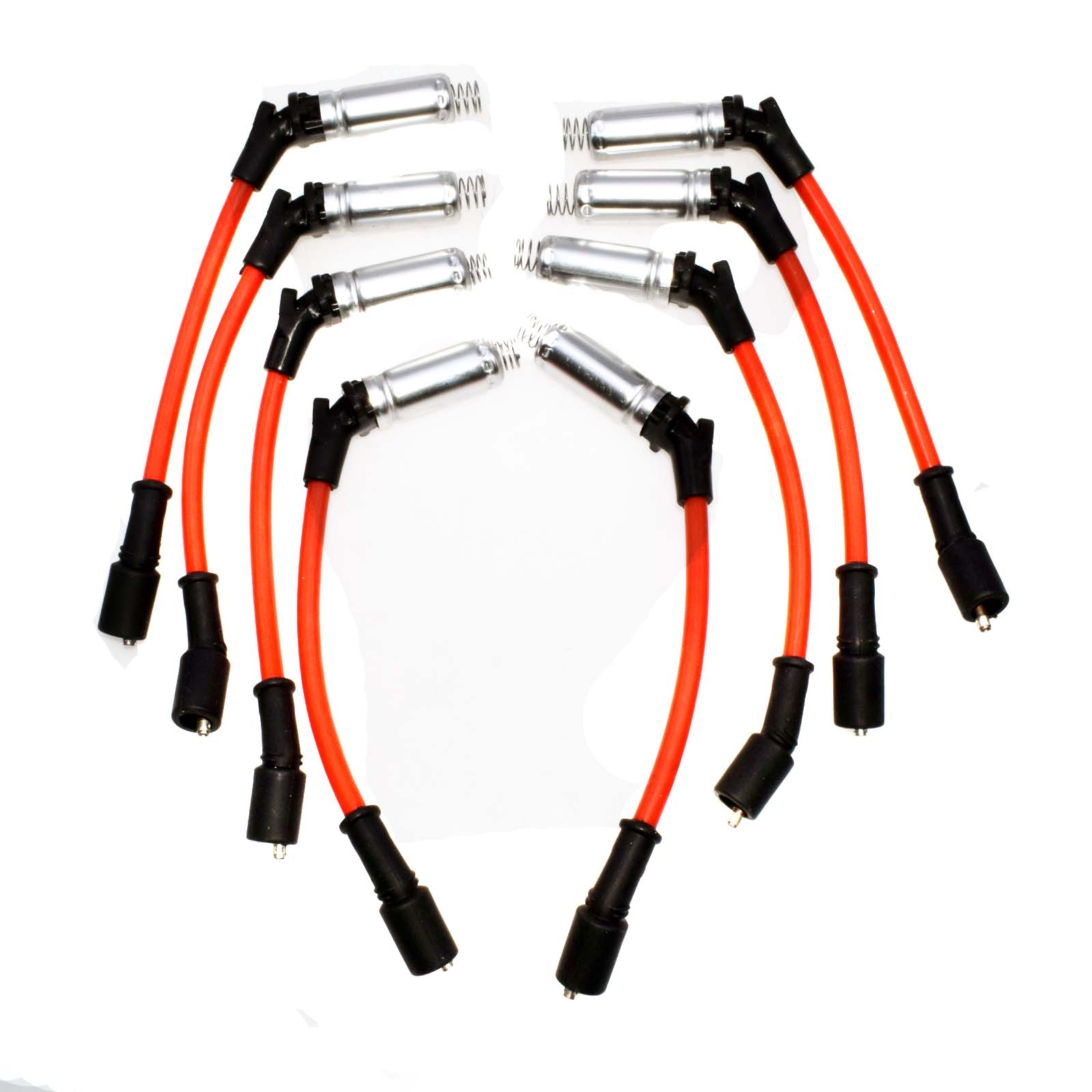 Jeu De 5 Fils Bougies Haute Performance 8 Mm 1 M – Rouge – Pour Voitures 4 Cylindres Classiques – Allumage Plus Puissant & Fiable