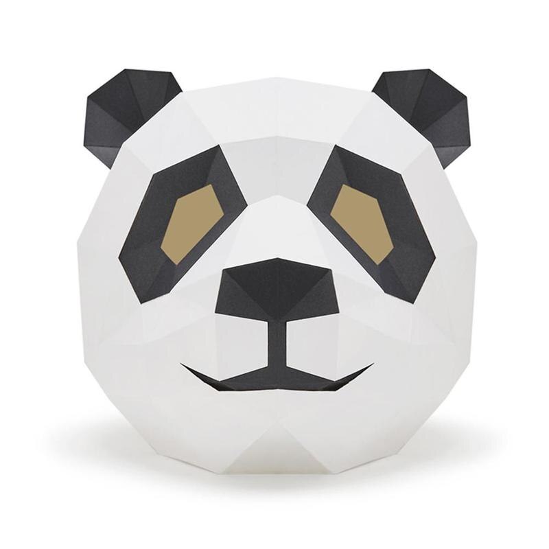 Panda 3D Dier Masker Diy Gratis Tailoring Party Halloween Winkel Decoratie Gebruiksvoorwerpen Origami