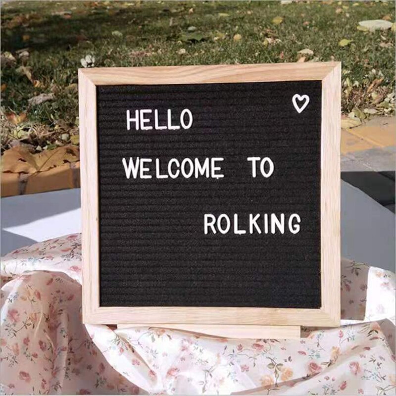 Children Montessori Language Felt Toys Letter Board Educational Wooden DIY Toy For Aldult Spelling Word Home Message Board