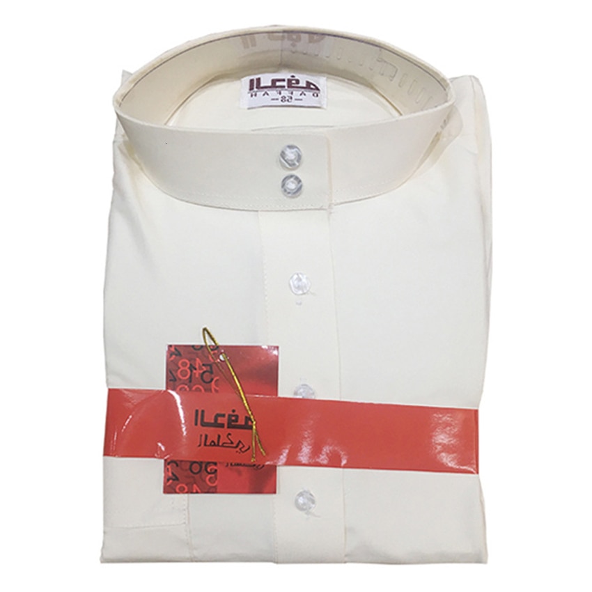 White Long Sleeve Islamic Men Clothing Jubba Thobe Abaya Dubai Saudi Arabia Traditional Ramadan Kurta Eid Arab Robes