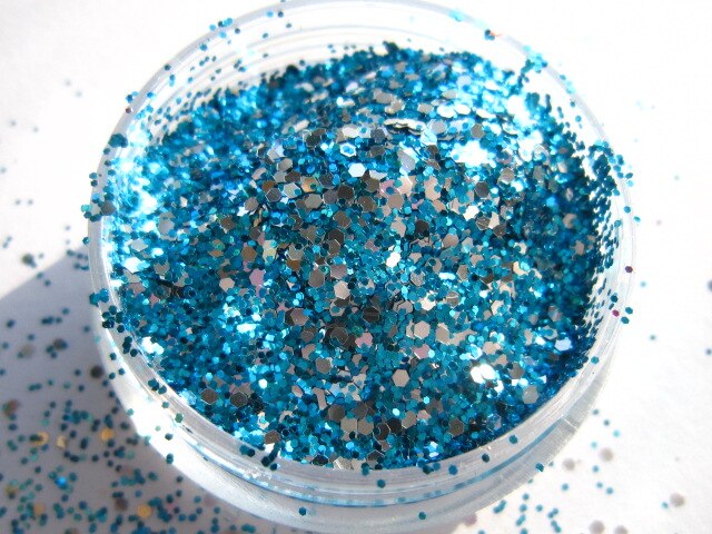 Blauw Zilver Glitter Mix Voor Gel Nagellak Maken Leverancier G519