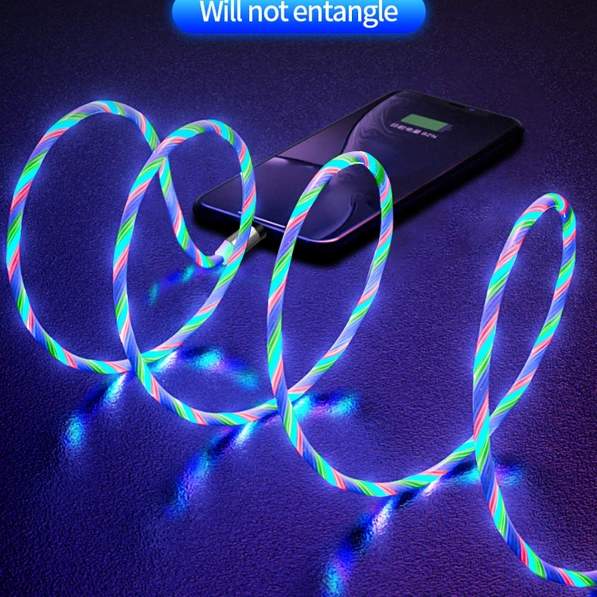 Magnetische Usb Kabel Lichtgevende Verlichting Kabel Voor Samsung A51 A71 A52 A72 A32 A21S A42 A31 A41 S21 S20 Fe s10 Note20 Ultra Plus A70