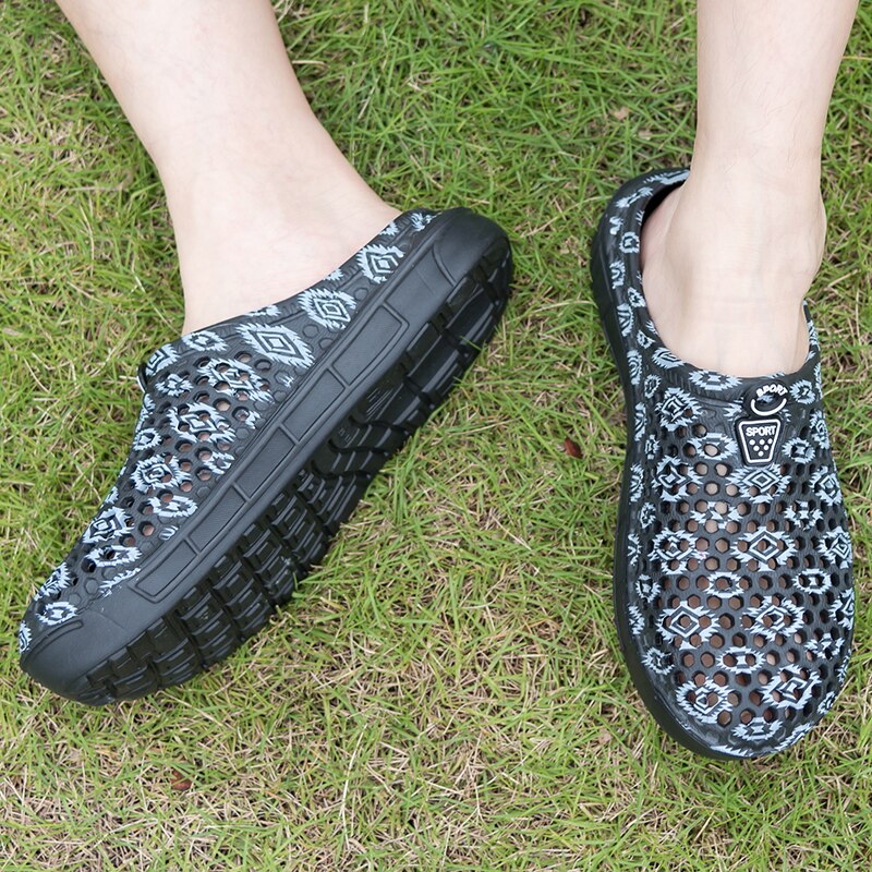 INMINPIN Klompen Herenschoenen Zomerschoenen Vrouwen Slippers Slipvrije Ademende Strand Sandalen Tuin Schoenen, Wit Groen, 36/37 EU