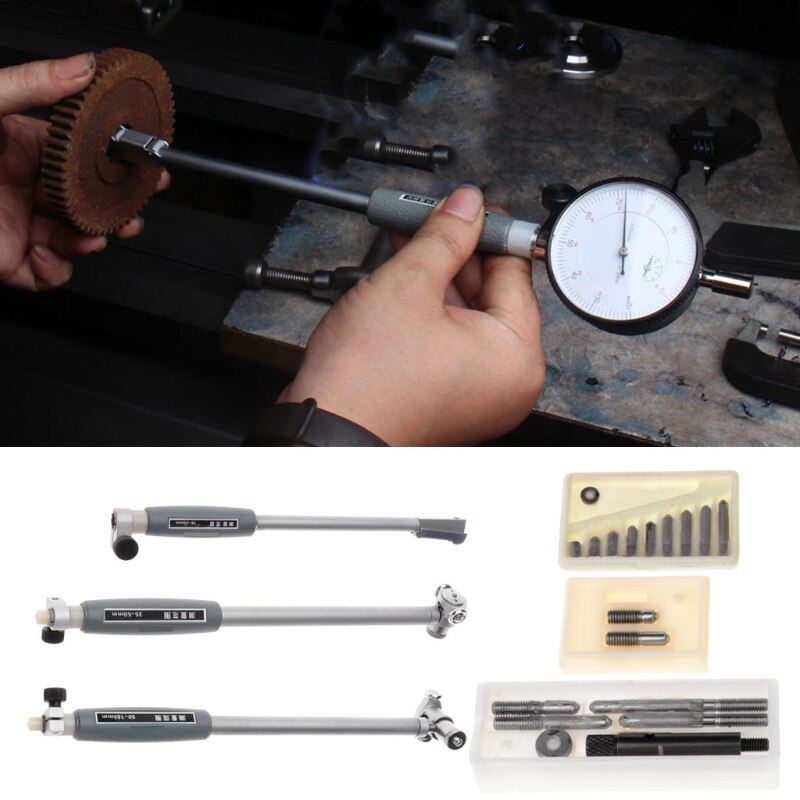Jauge de diamètre intérieur 18-35mm/ 35-50mm, tige de mesure avec sonde (sans indicateur), accessoires d'indicateur à cadran