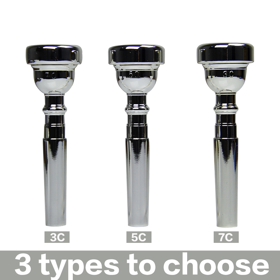 sliver color Trumpet Mouthpiece 3C/5C/7C Size Trumpet Accessories