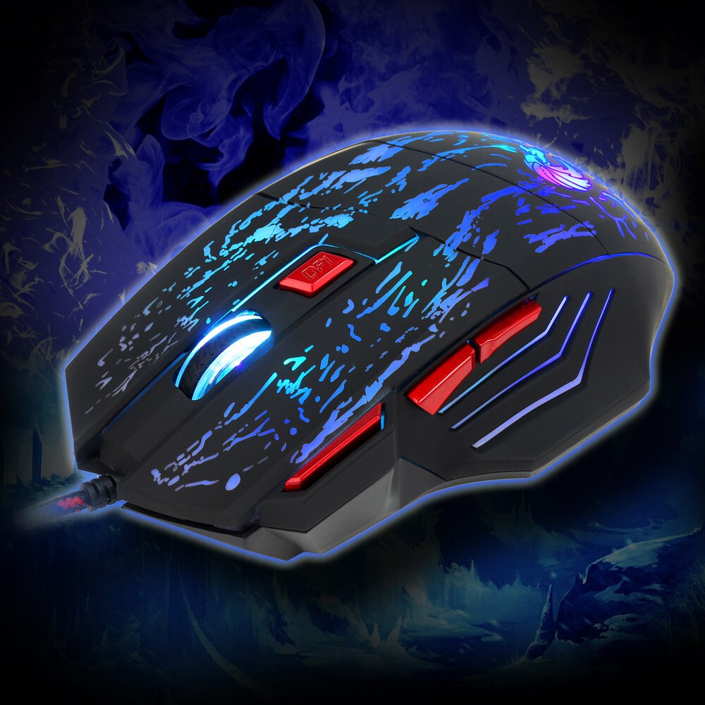 7 button 5500 DPI PC laptop USB wired optical gaming mouse computer accessories for pc