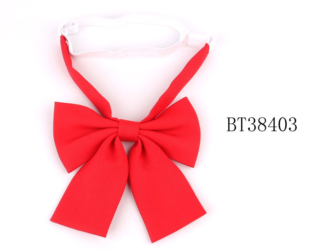 Ladies Large Bowtie Oversize Bow tie For Women Uniform Collar Butterfly Bow knot Adult Solid Bow Ties Cravats Girls Red Bowties: BT38403