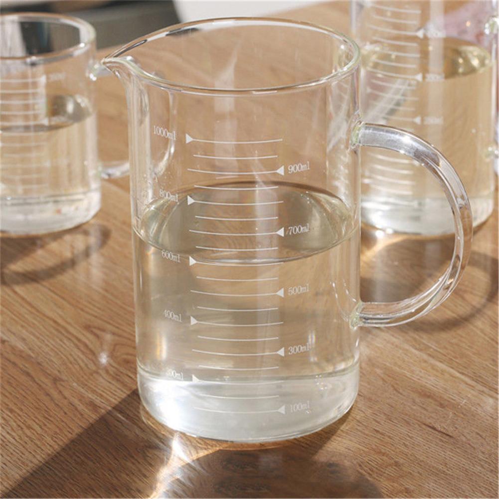 350ml-1000ml glas genomskinlig måttbägare matlagningsverktyg behållare måttbägare mått flytande bakverk kökstillbehör