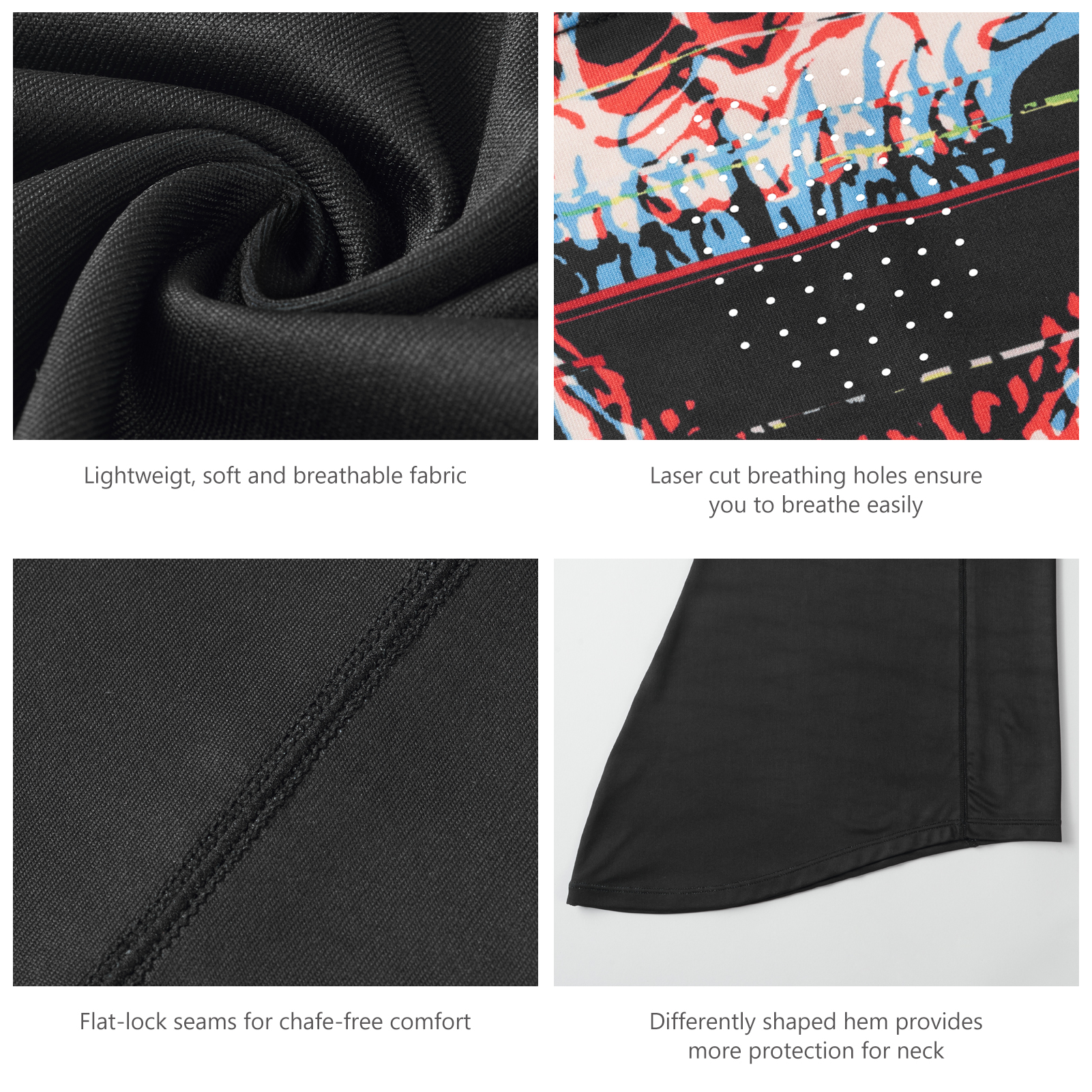 Bassdash – masque de pêche UPF 50, cache-cou, respirant, rafraîchissant, avec trous, randonnée, couverture faciale