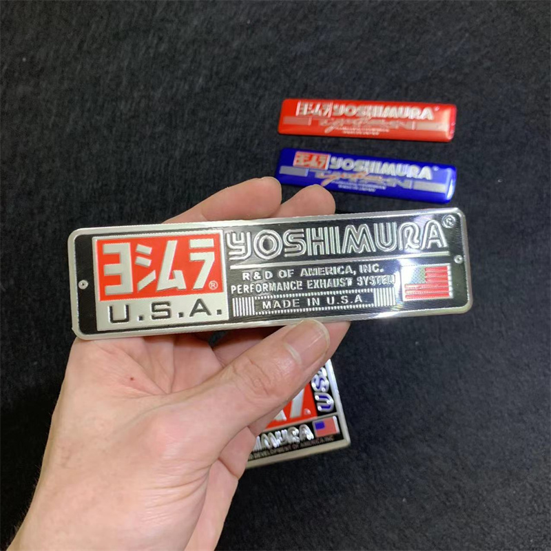 1 pz in lega di alluminio tubi di scarico moto tubo serbatoio carburante adesivo decalcomania personalità fredda Scorpione applicare a Yoshimura