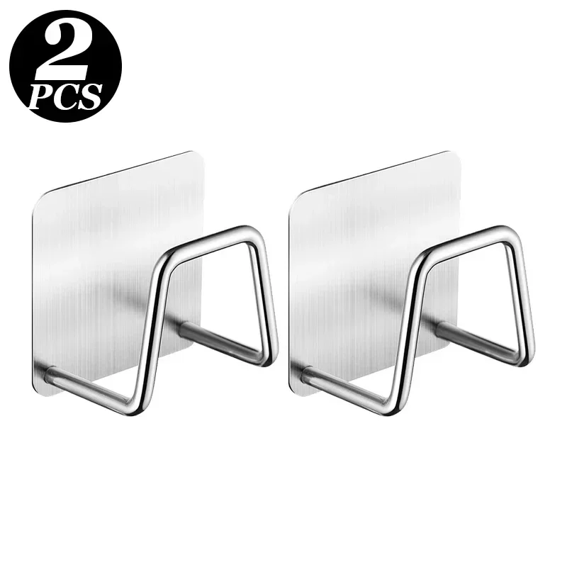 1-6 stücke Küche Edelstahl Waschbecken Schwämme Halter Selbstklebende Ablauf Trocknen Rack Regal Haushalt Wand Haken Lagerung veranstalter: Licht Grün