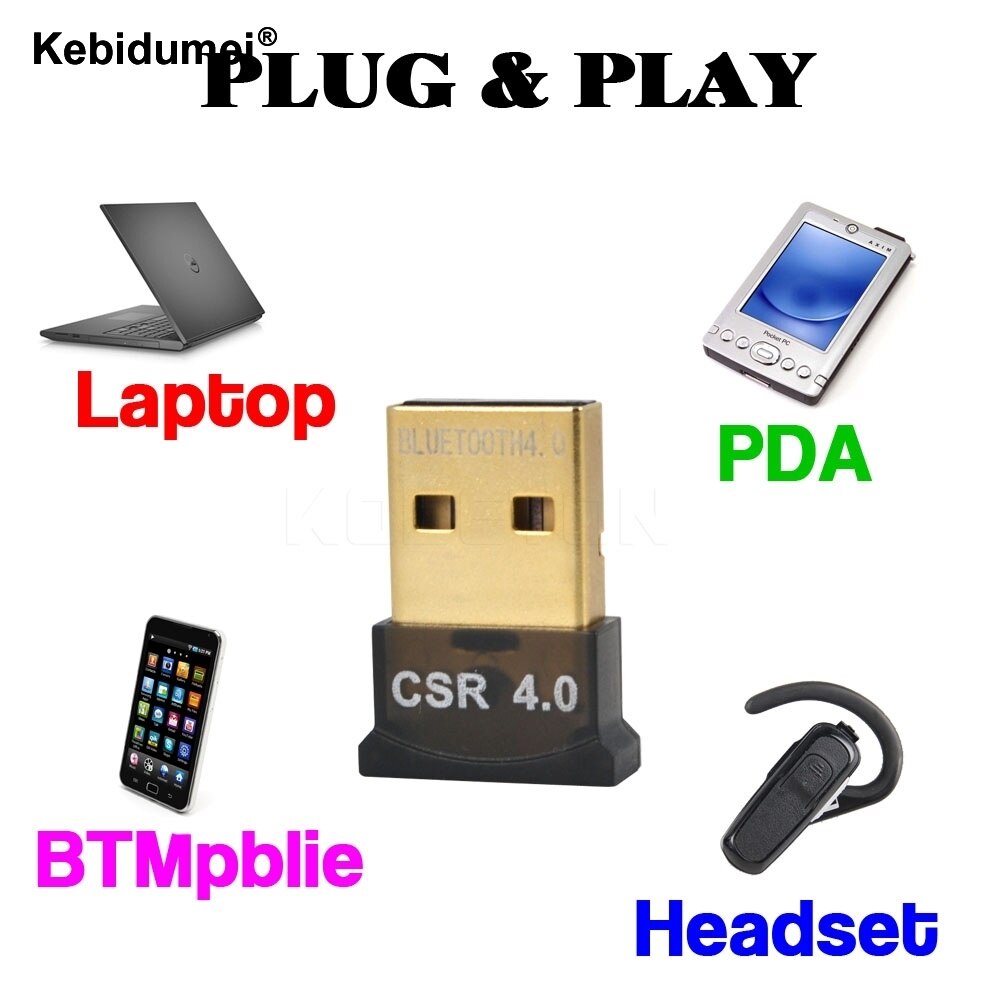 Kebidumei 3 Stks/partij Mini Usb Adapter V4.0 Mvo Dual Mode Draadloze Bluetooth Dongle 4.0 Zender Voor Laptop Voor headset