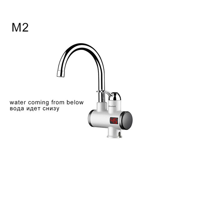 Kbxstart eu stikkontakt køkken vand el varme hane vandhane vand instant tankless bib hane uden lagervand tank: M2 / Eu-stik