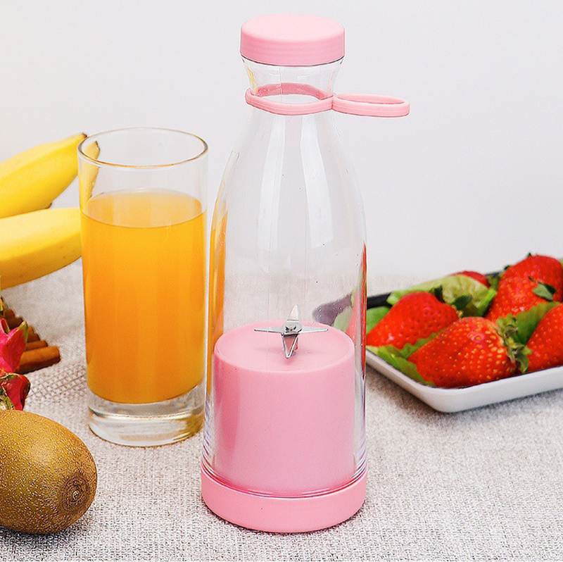 mini vinflaskejuicer 420ml bærbar omrører usb-lader juicer kopp husholdning multifunksjonell elektrisk juicer husholdningsartikkel
